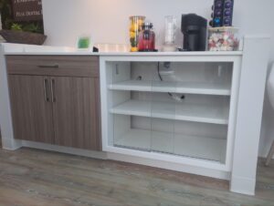 Custom Cabinetry with Glass Display Project in Amesbury