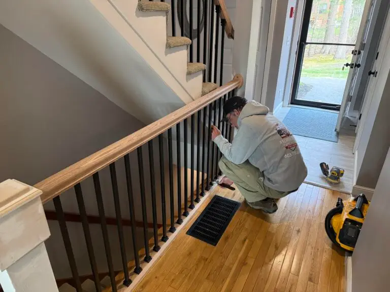 Staircase Flooring and Ceiling Repair in Hampton