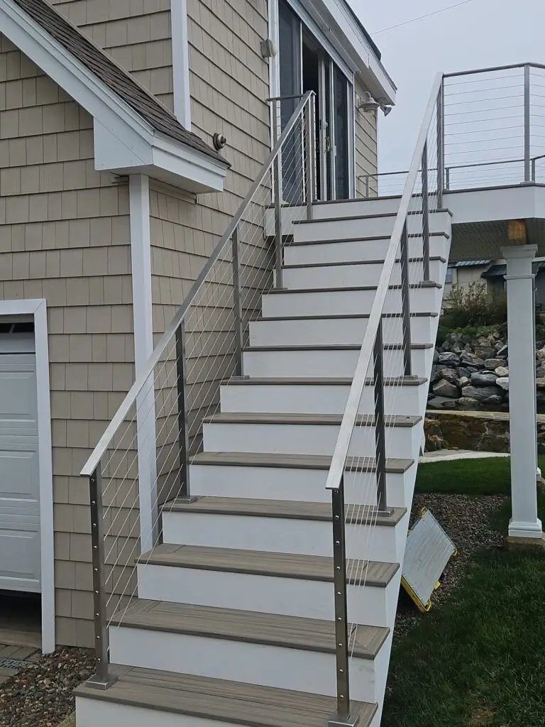 Elevated Deck and Staircase Installation in Rye — custom elevated deck