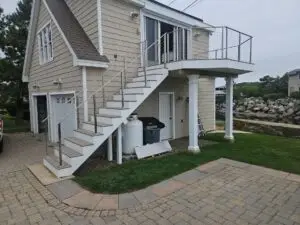 Elevated Deck and Staircase Installation in Rye — exterior renovation
