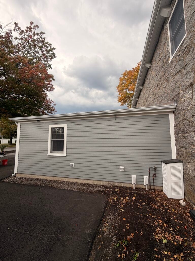 Garage Siding Replacement Rye — garage addition siding